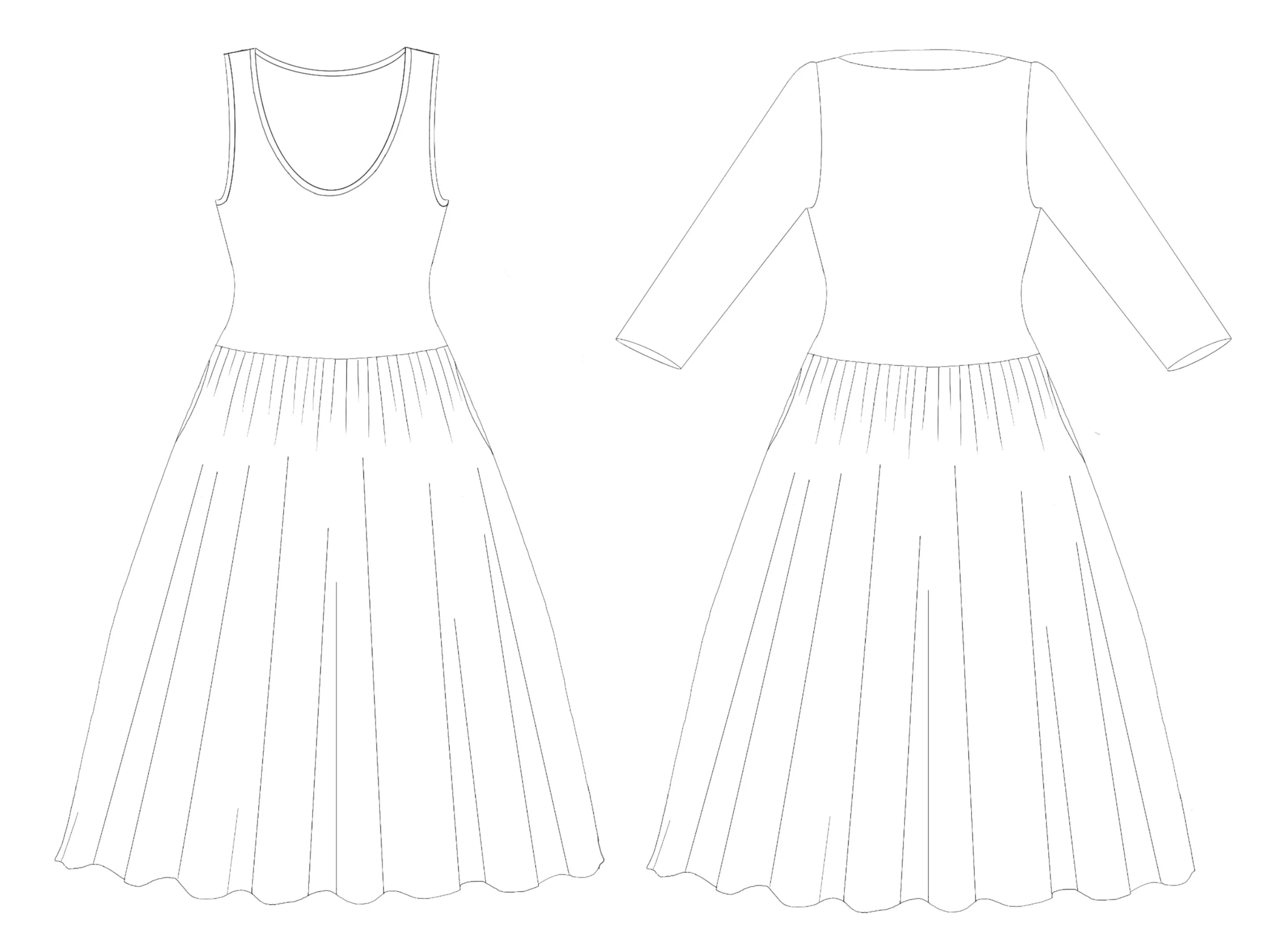 Nina Lee Dolores Drop-Waist Dress