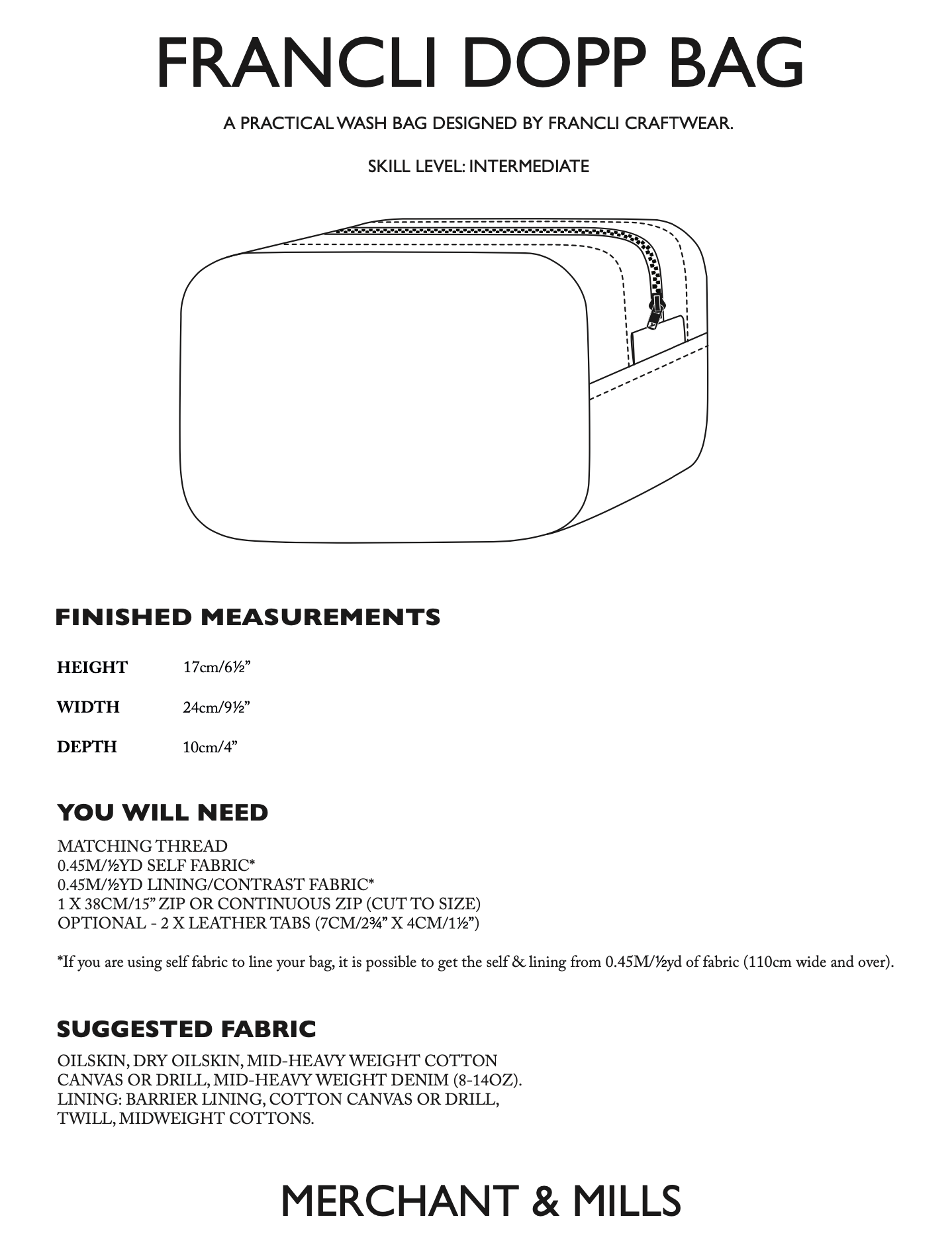 Merchant & Mills Francli Dopp Bag