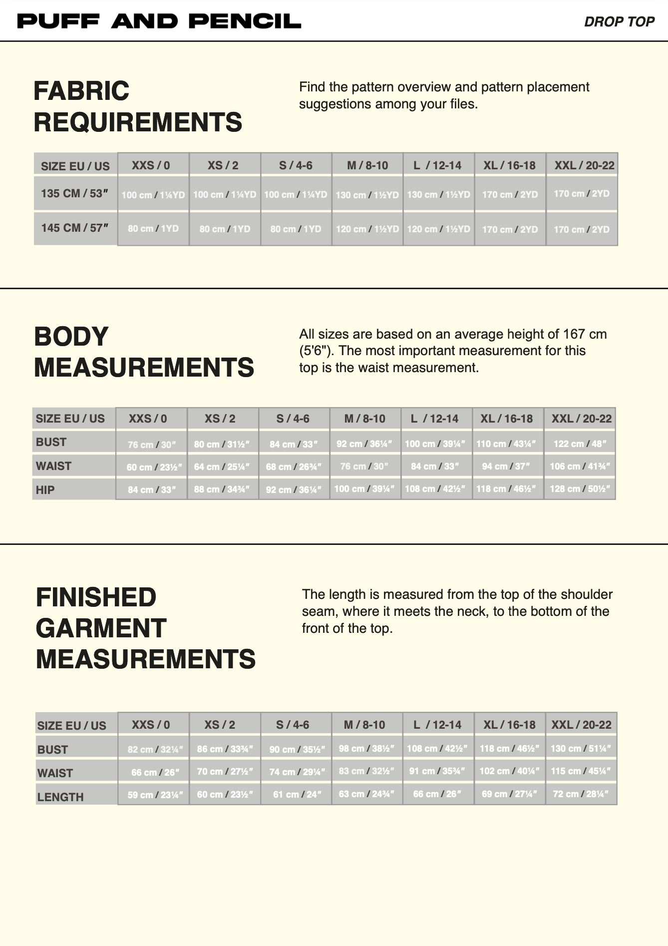 Puff and Pencil Drop Top