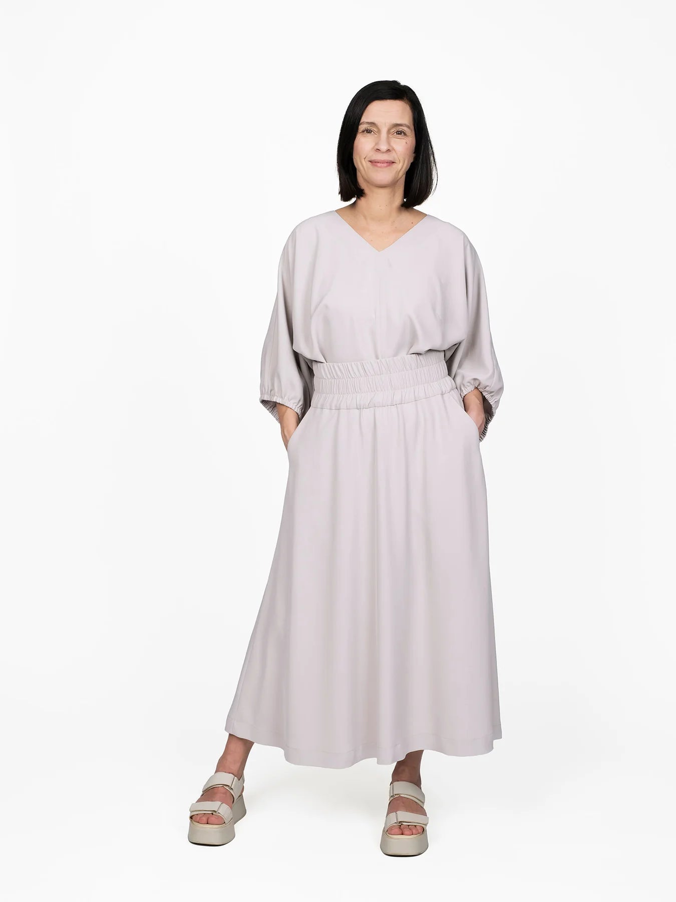 Elastic waist maxi skirt pattern online