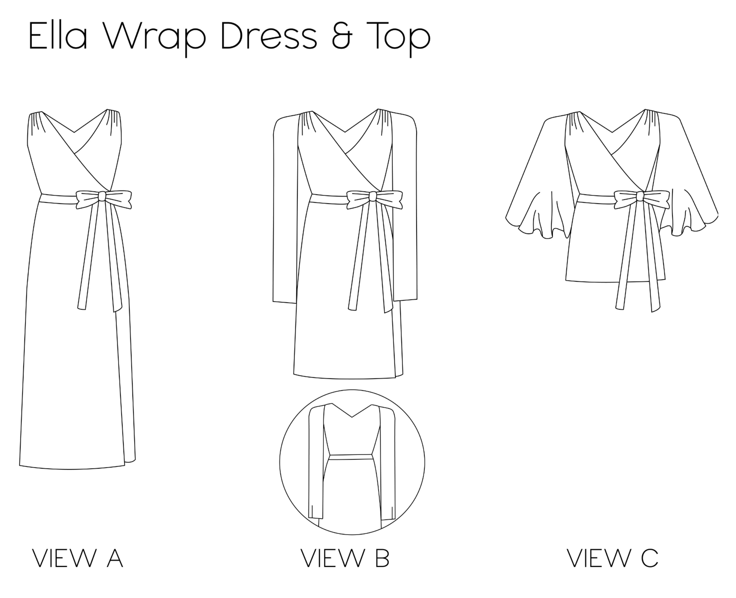 Pattern Sewciety Ella Wrap Dress and Top
