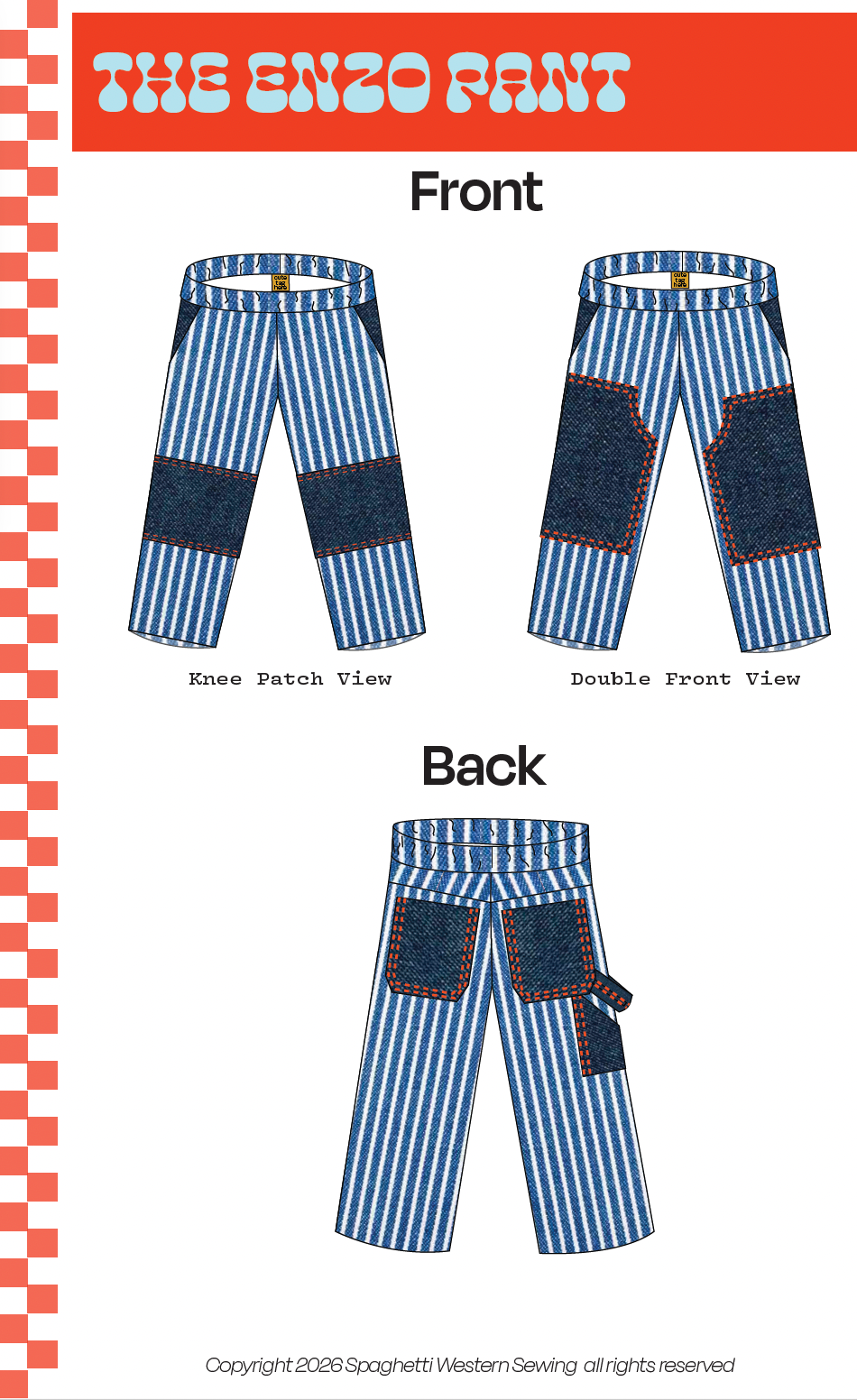 Spaghetti Western Sewing Children's Enzo Pant