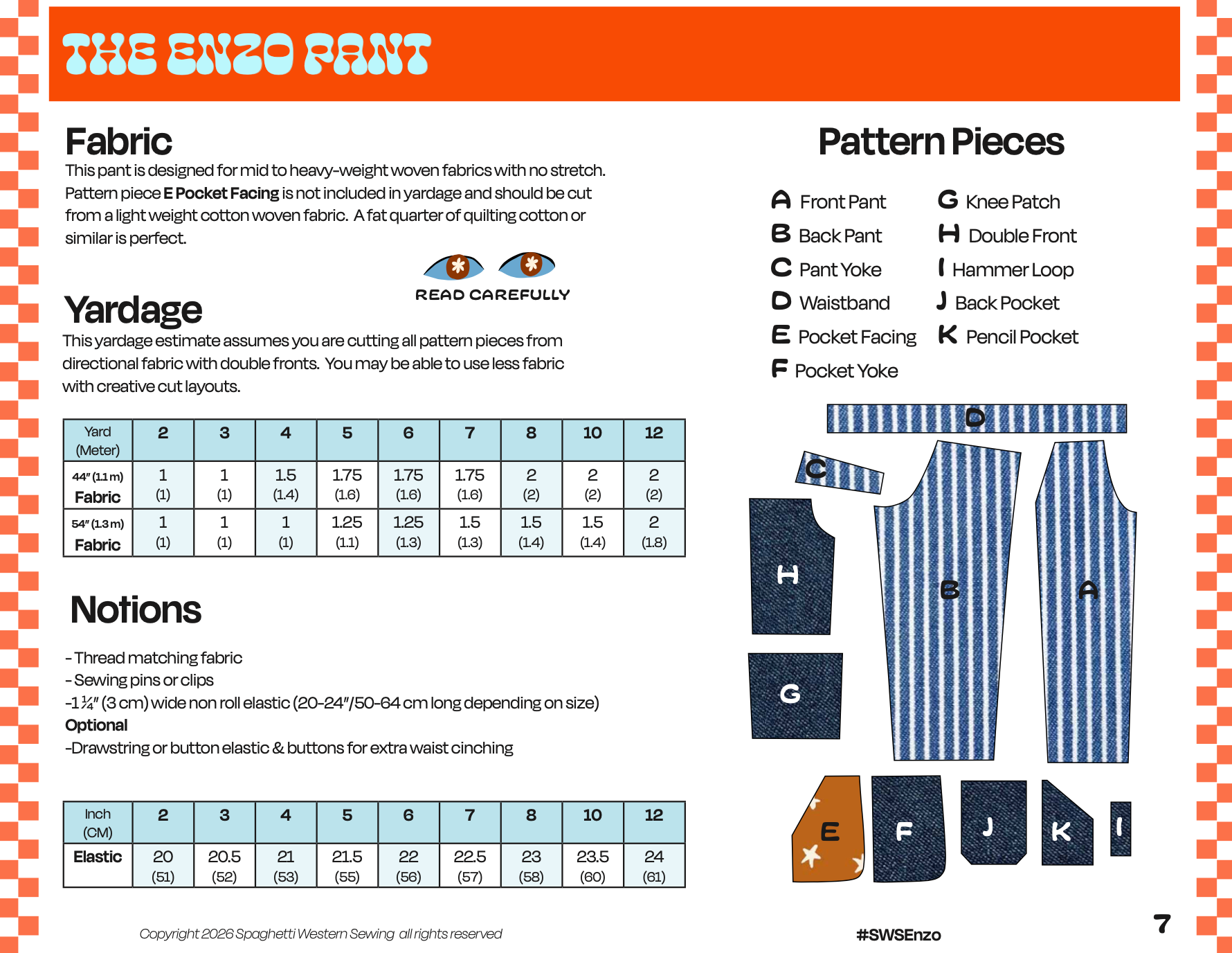 Spaghetti Western Sewing Children's Enzo Pant
