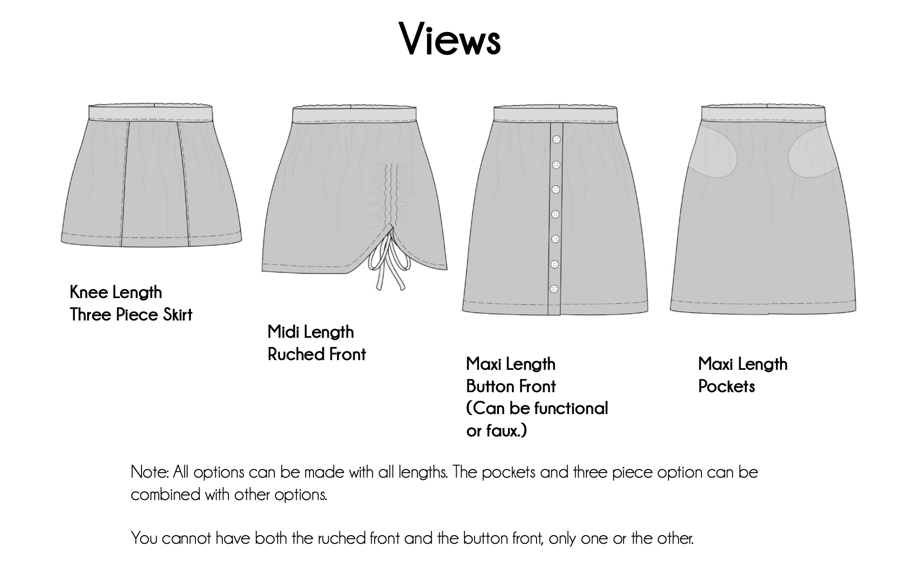 Waves & Wild Teens' Eucalyptus Skirt