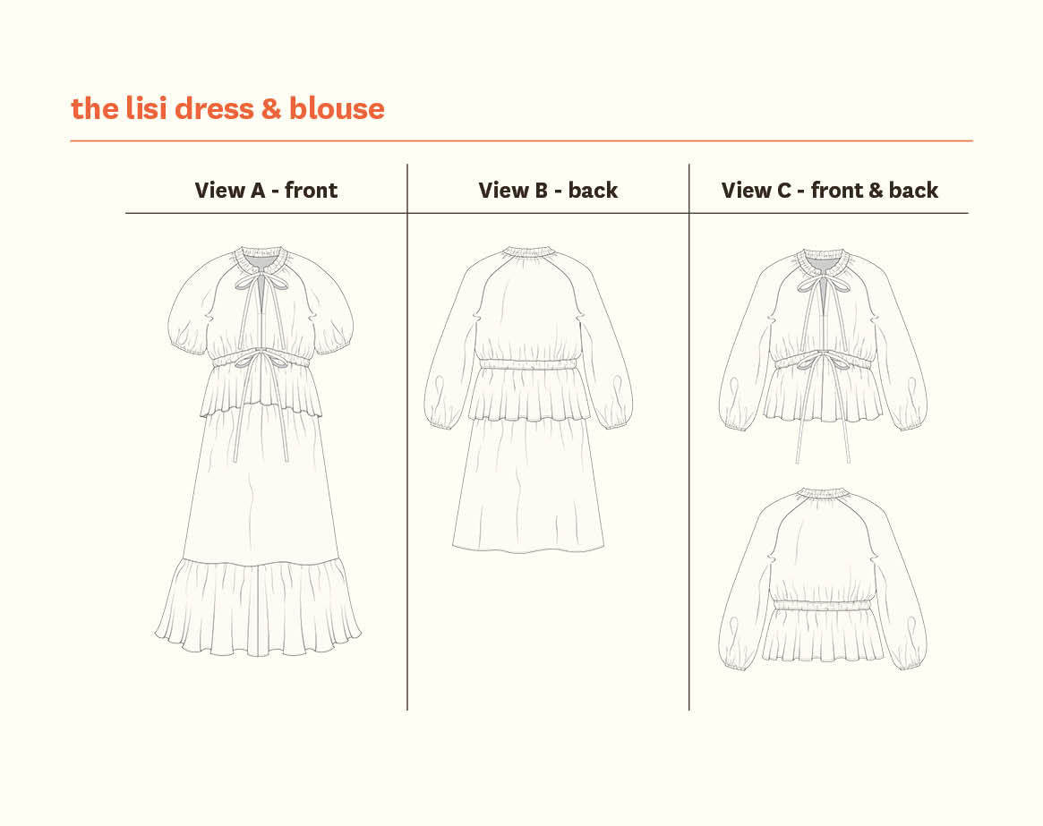 Fabric Godmother Lisi Dress and Blouse