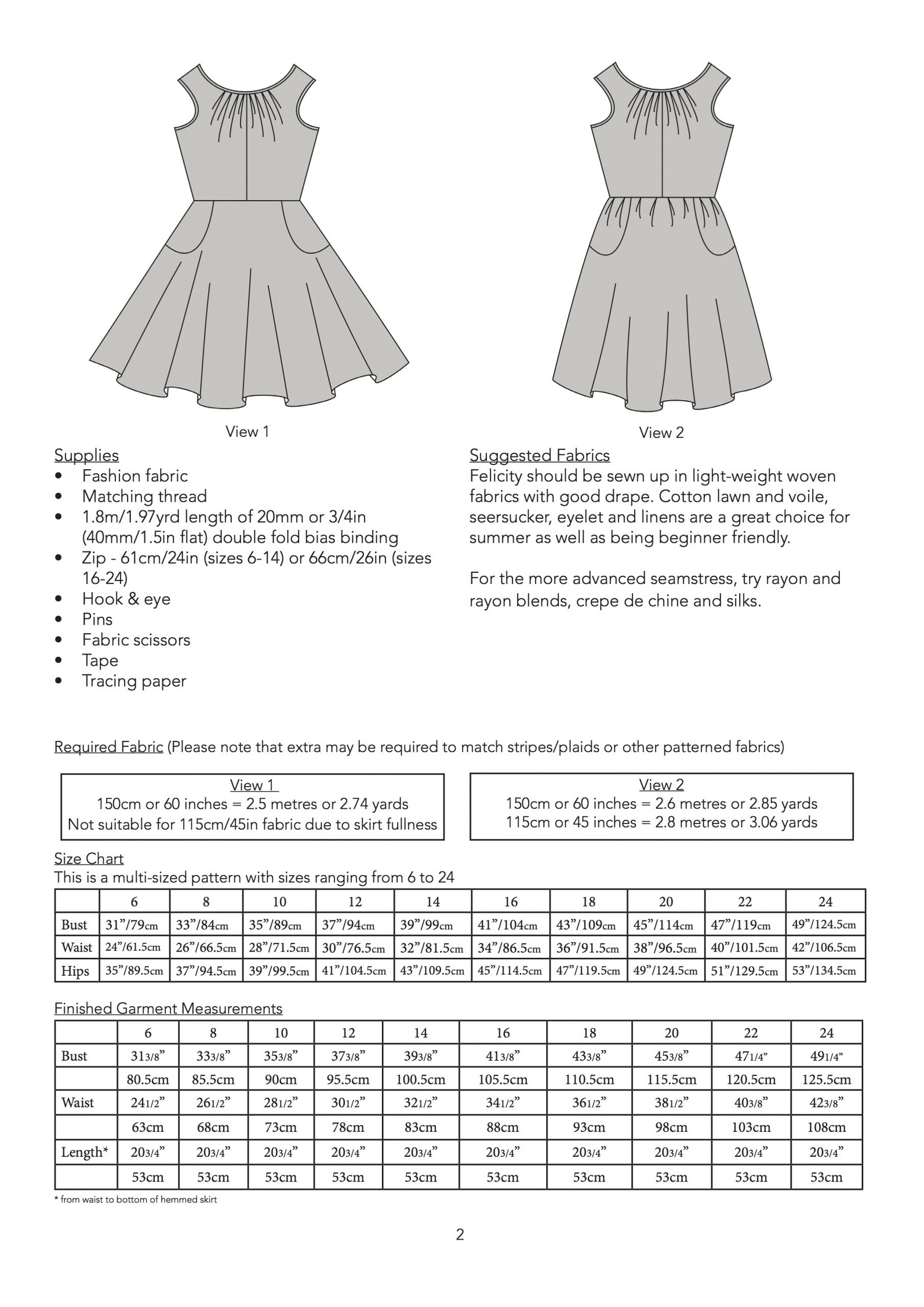 Jennifer Lauren Handmade Felicity Dress/Skirt