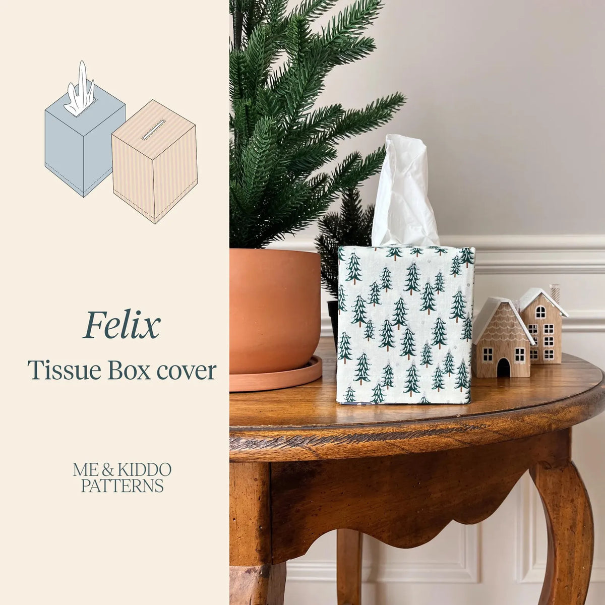 Me & Kiddo Patterns Felix Tissue Box Cover PDF