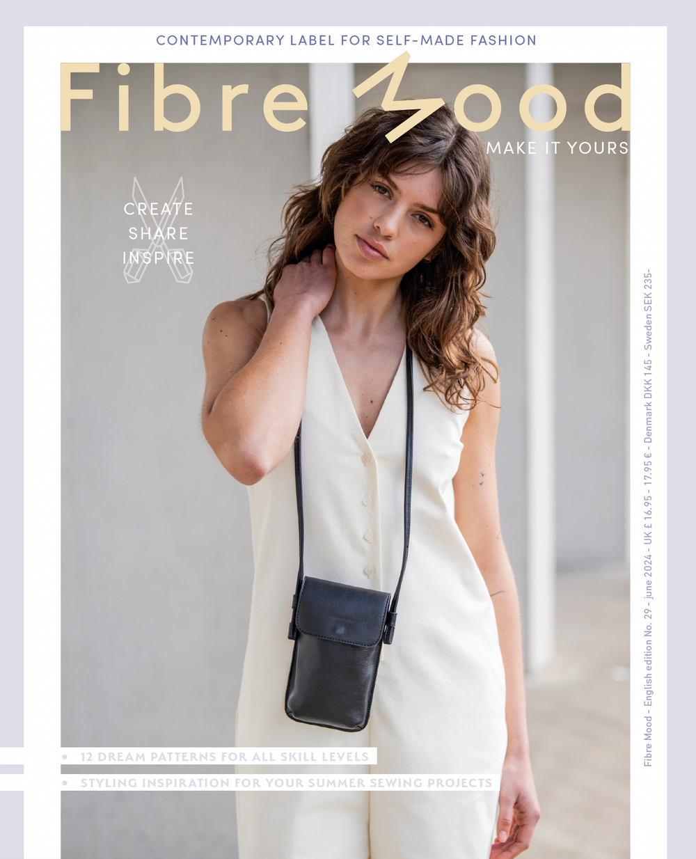 Edition 29 of Fibre Mood sewing pattern magazine on The Fold Line. Features 12 patterns and many style variations for summer.