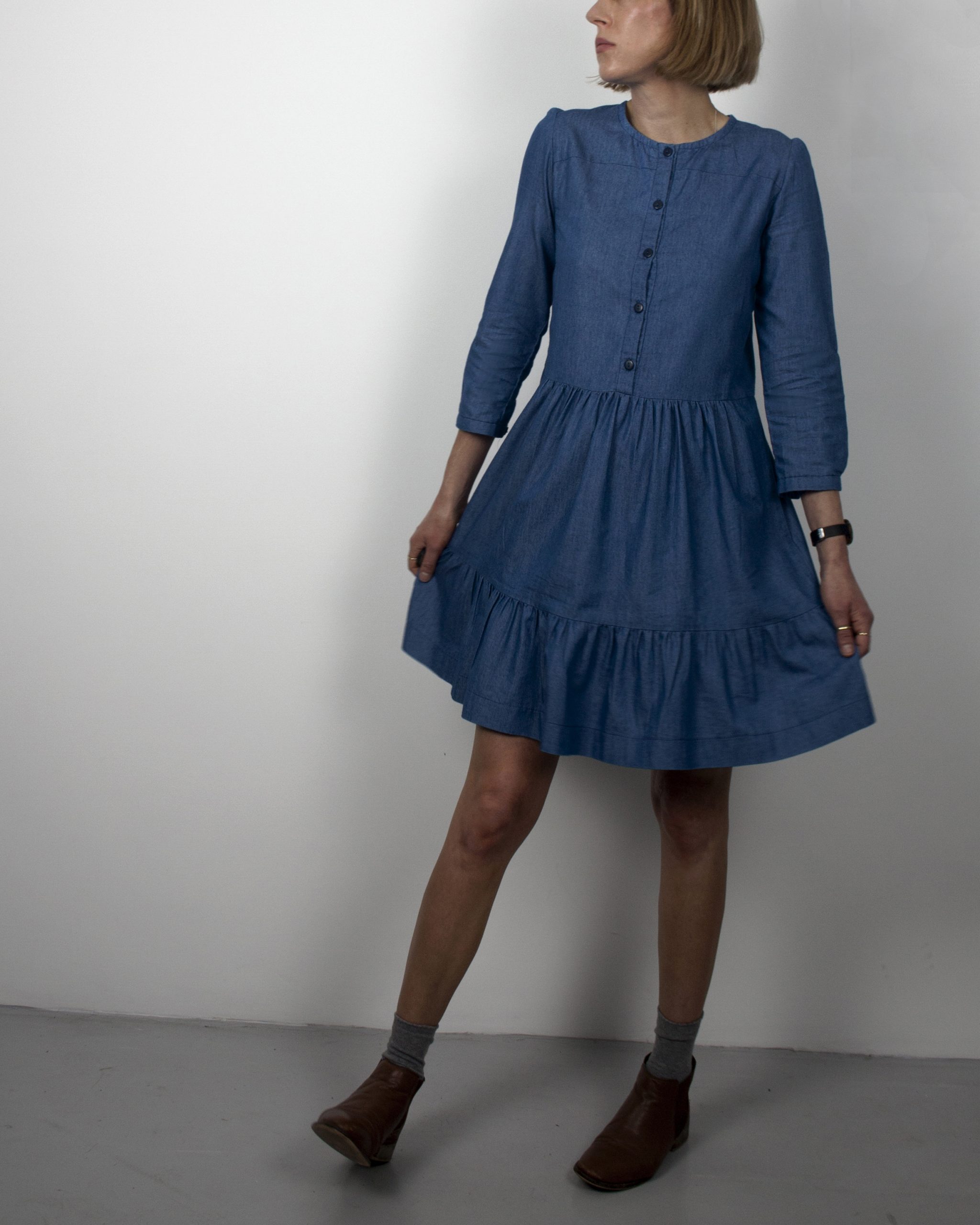 French Navy Fleetwood Dress