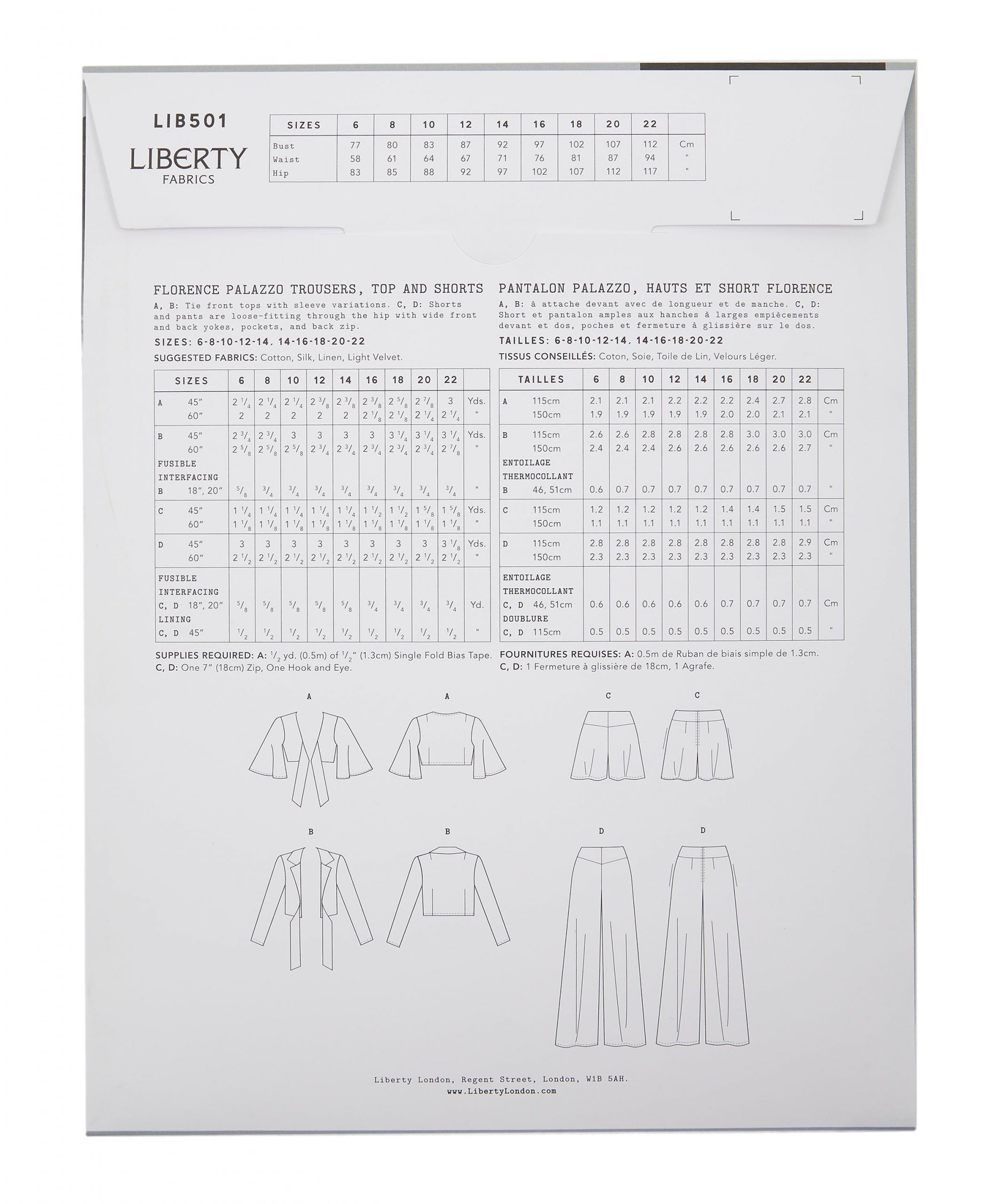 Liberty Sewing Patterns Florence Palazzo Suit