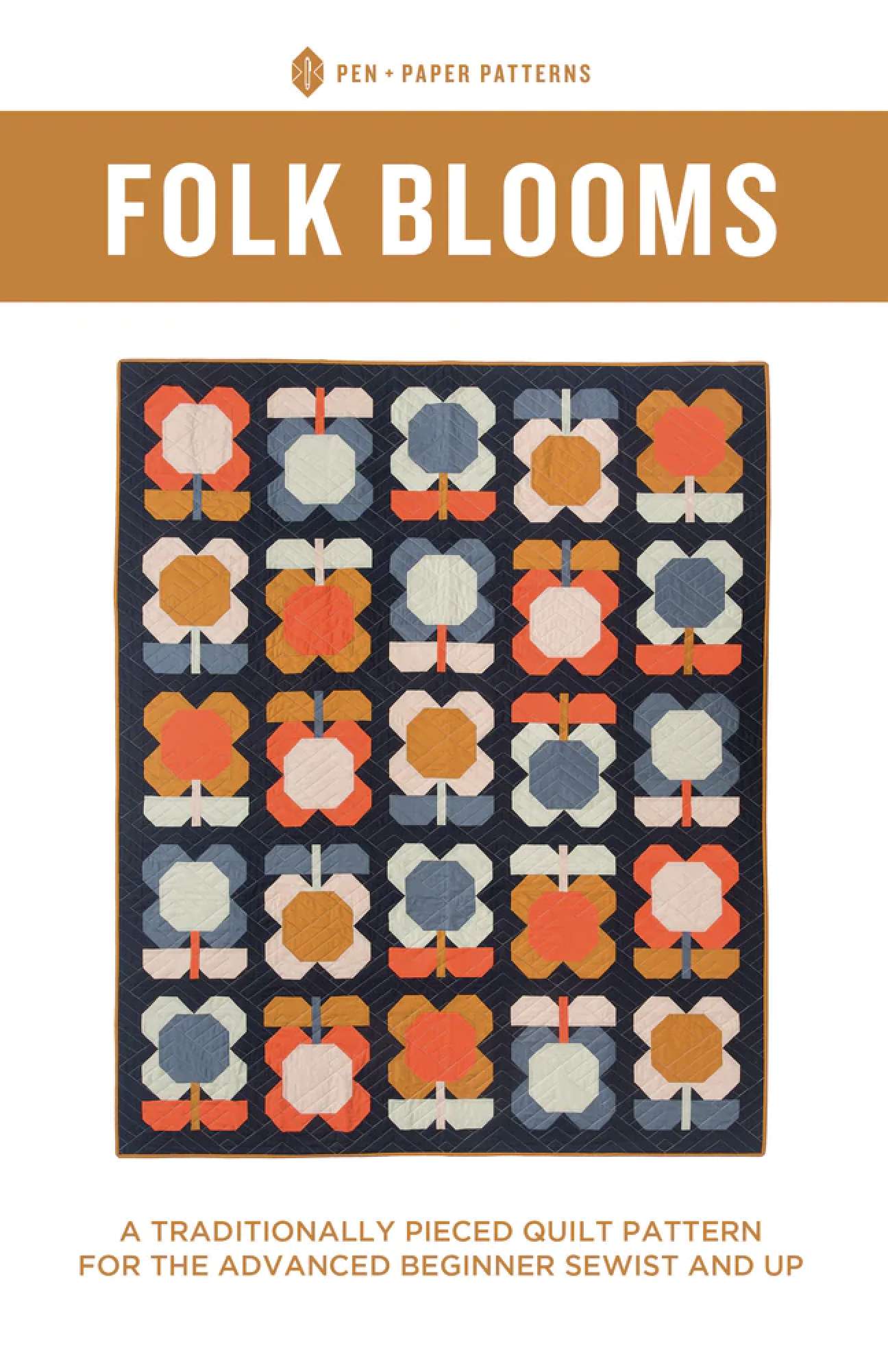 Pen and Paper Patterns Folk Blooms Quilt
