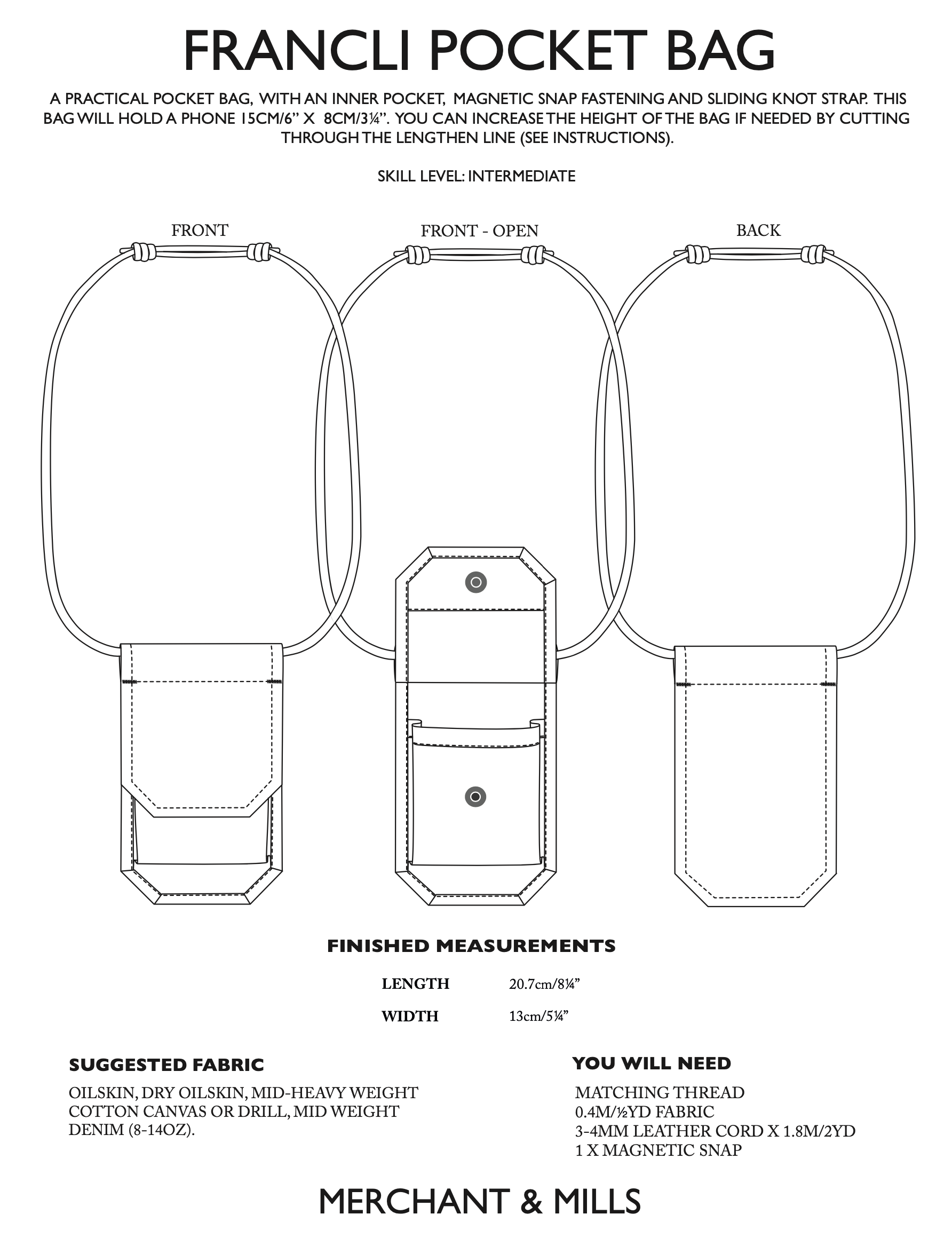 Merchant & Mills Francli Pocket Bag PDF