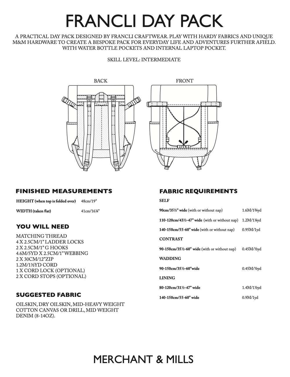 Merchant & Mills Francli Pattern and Hardware Kit Bundle – The Fold Line