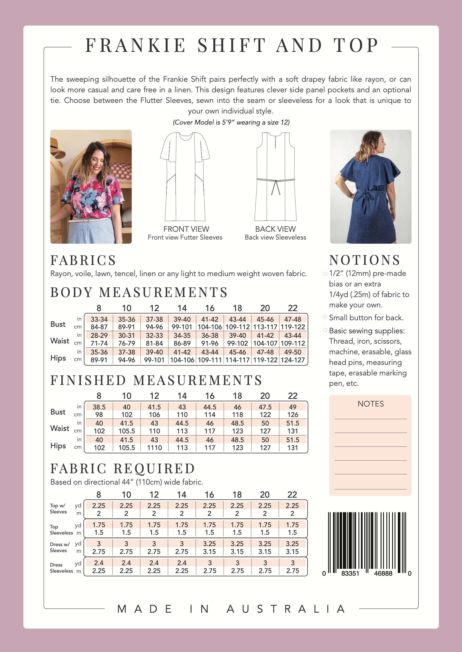 Sew To Grow Frankie Shift Dress and Top