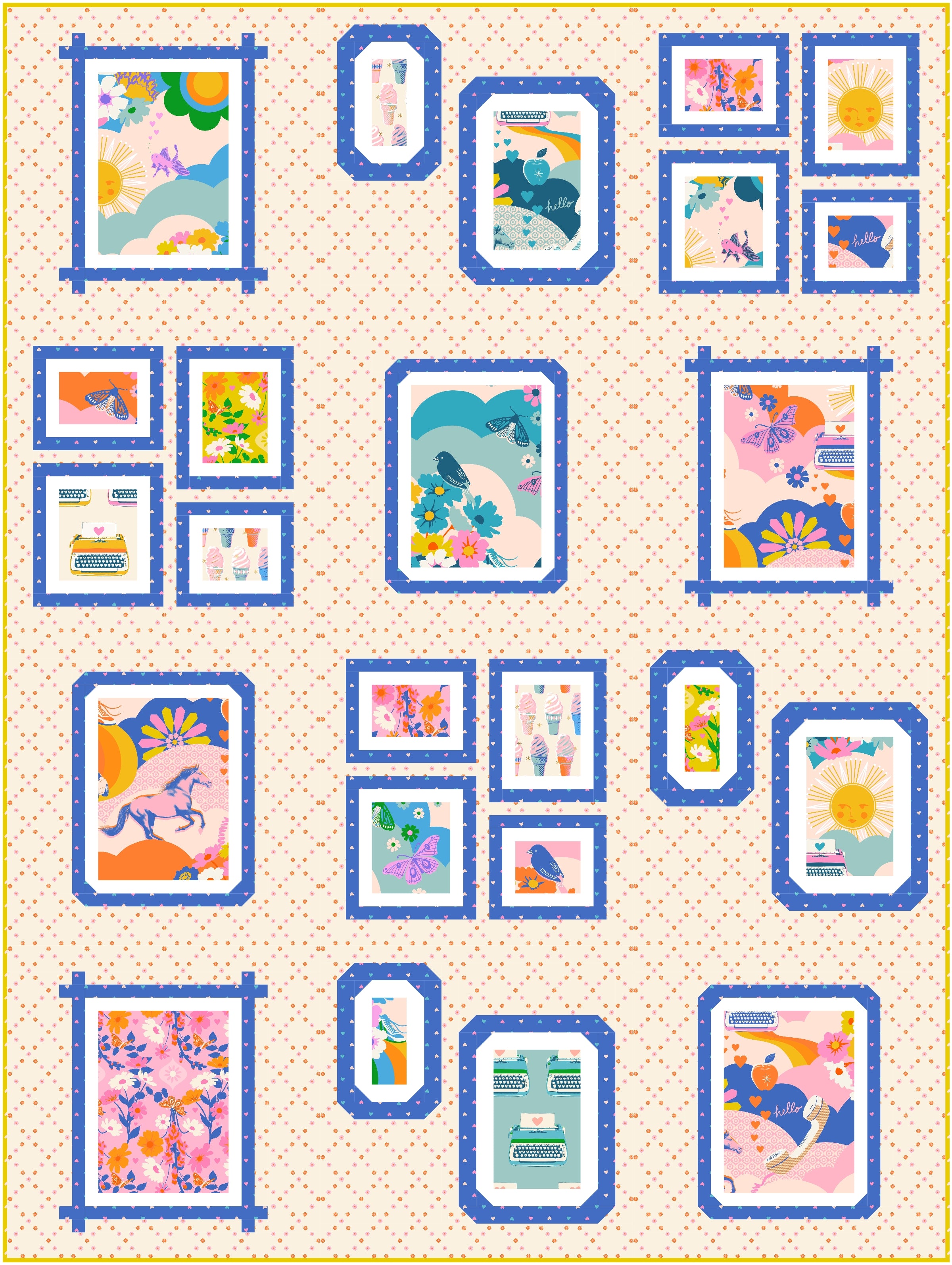 Lou Orth Designs Gallery Wall Quilt PDF