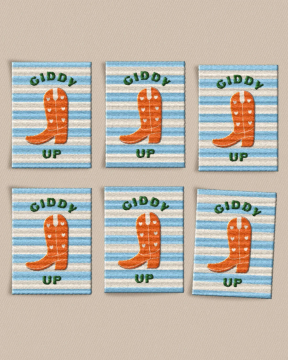 Matchy Matchy 'Cowboy Boot Large' Labels