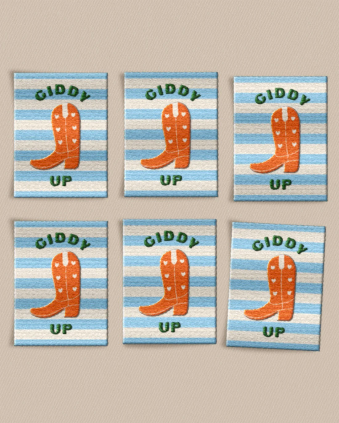 Matchy Matchy 'Cowboy Boot Large' Labels