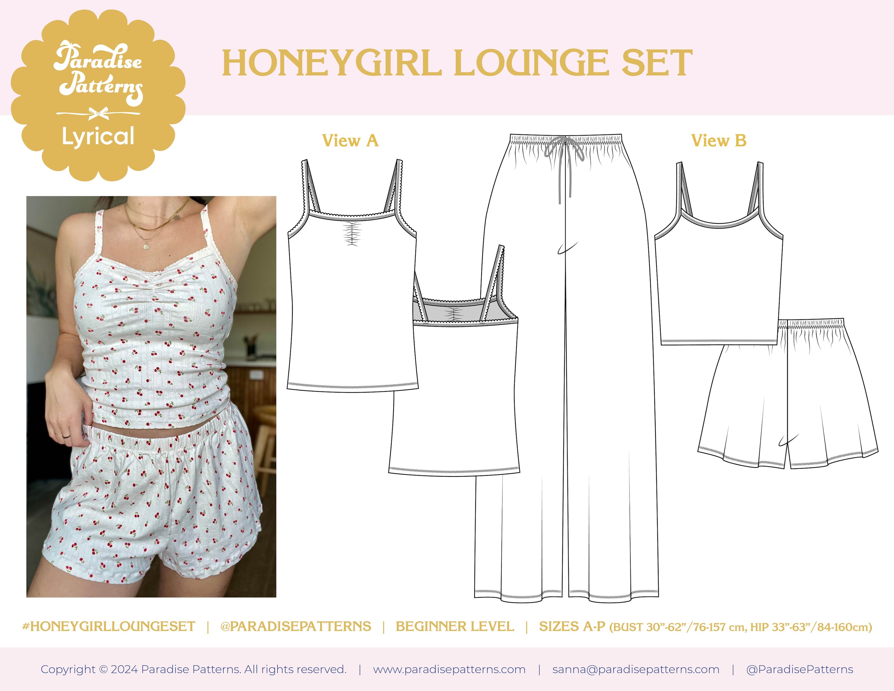 Paradise Patterns Honeygirl Lounge Set