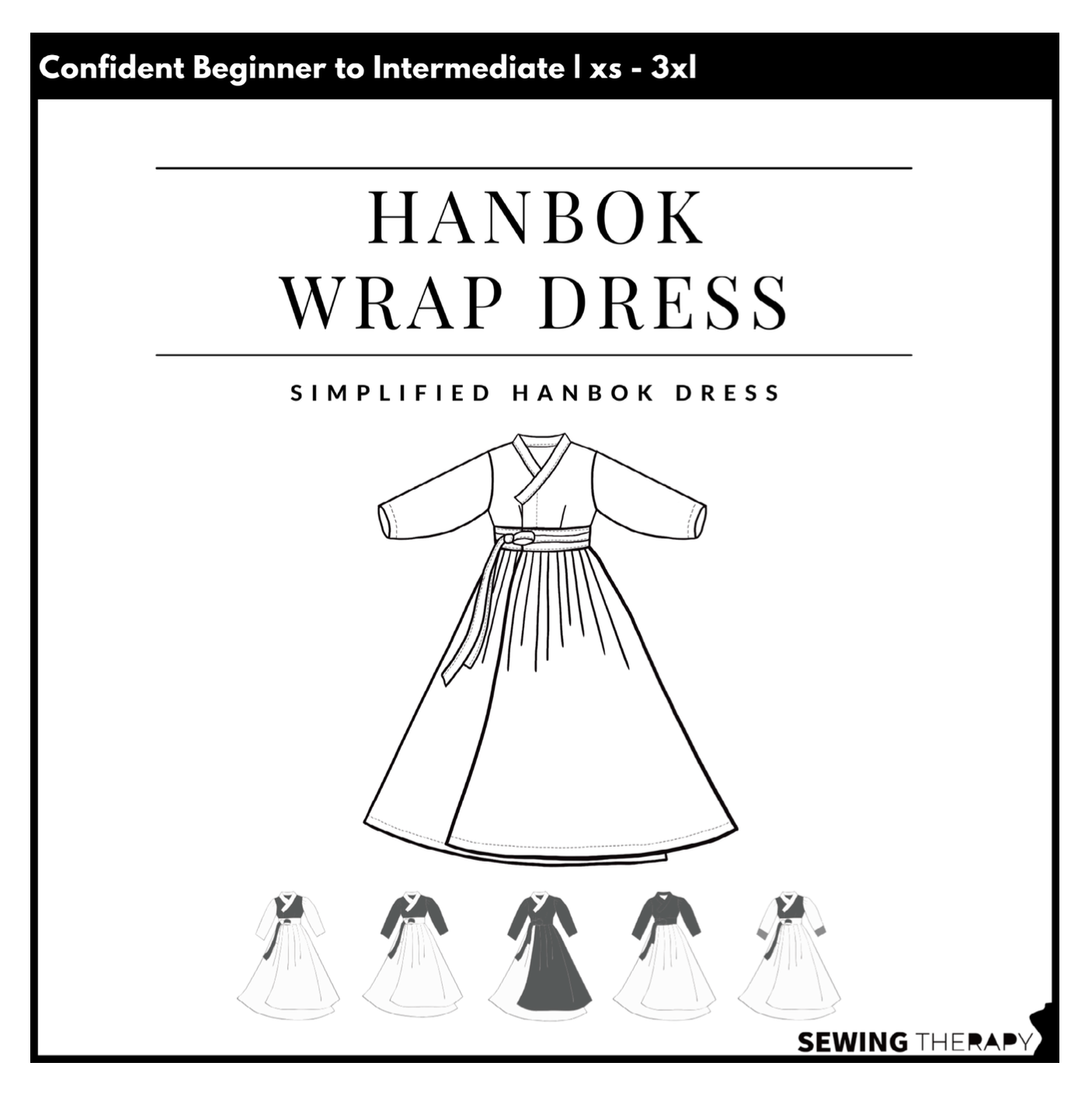 Sewing Therapy Hanbok Wrap Dress