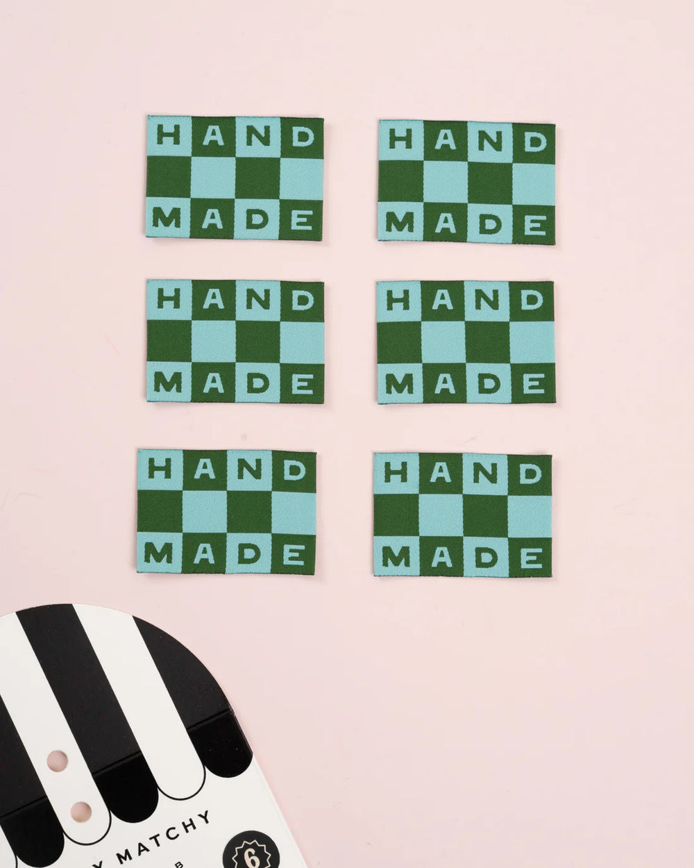 Matchy Matchy 'Handmade Checkerboard Large' Labels