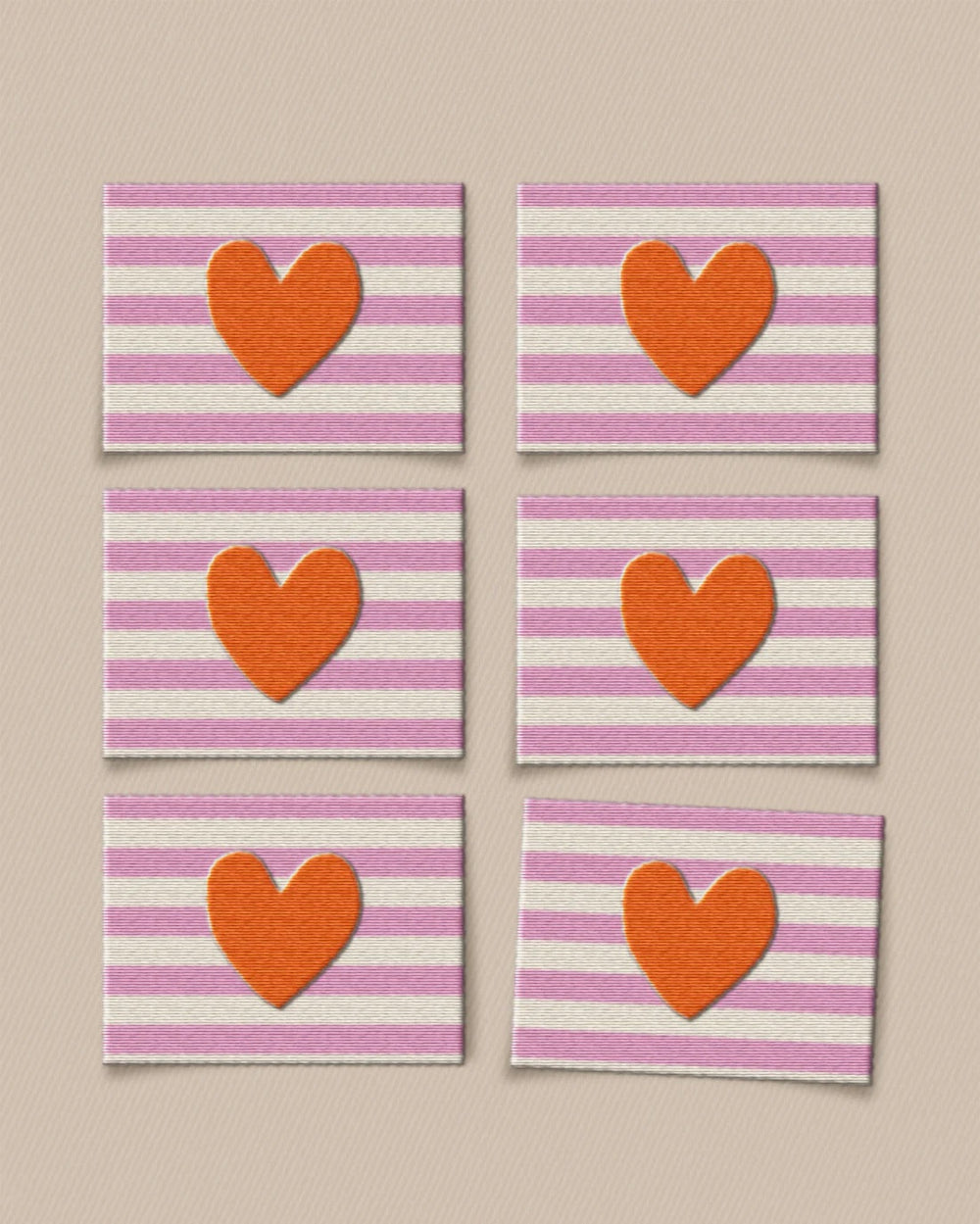 Matchy Matchy 'Red Heart Large' Labels