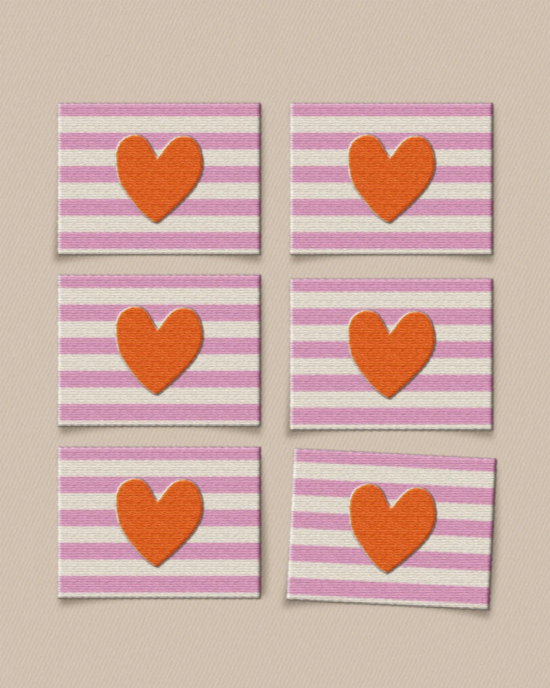 Matchy Matchy 'Red Heart Large' Labels