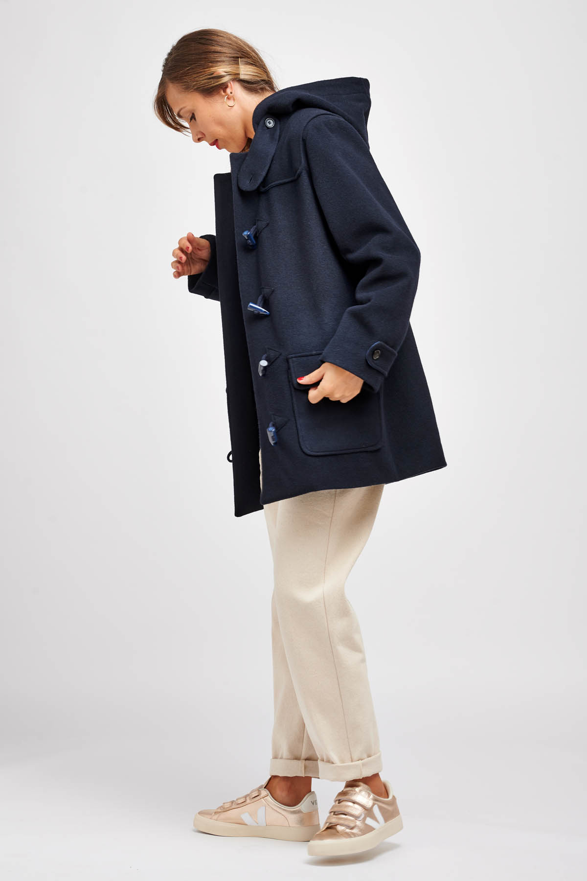 ジャケット・アウター rito structure GRID-PATTERN DUFFLE COAT I AM Patterns Rê Coat – The Fold Line