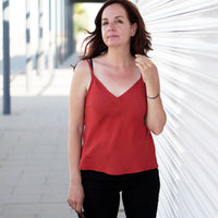 Buy the India Camisole sewing pattern from Wardrobe by Me on The Fold Line.