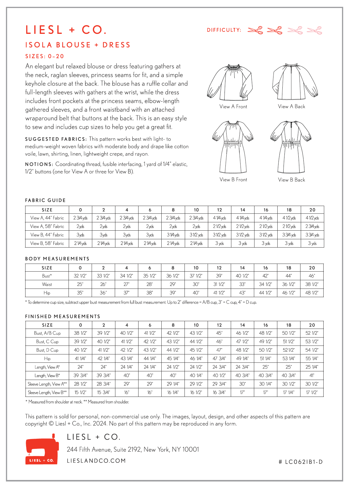 Liesl + Co Isola Blouse and Dress