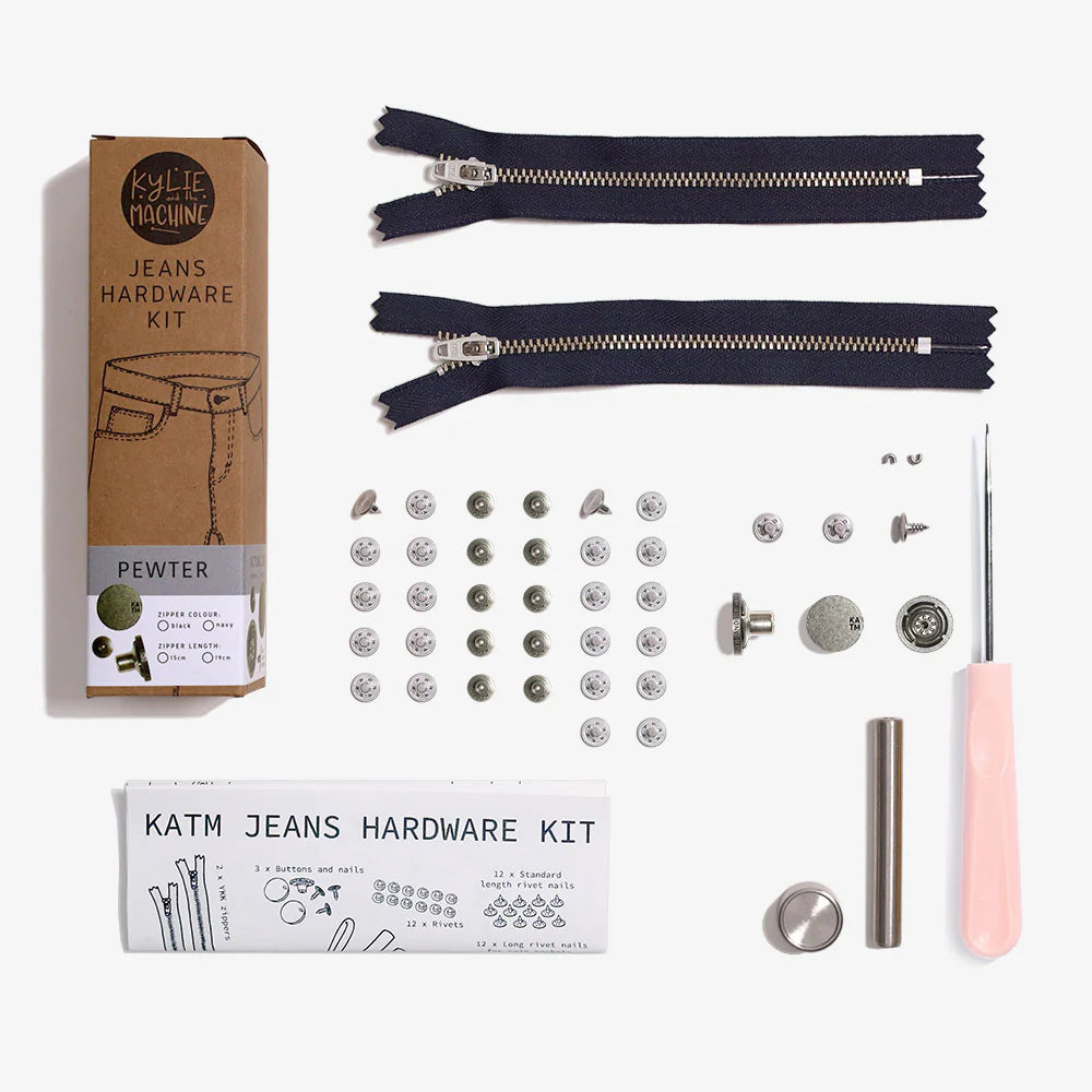 Kylie & The Machine Jeans Hardware Kit with 19 cm Zippers