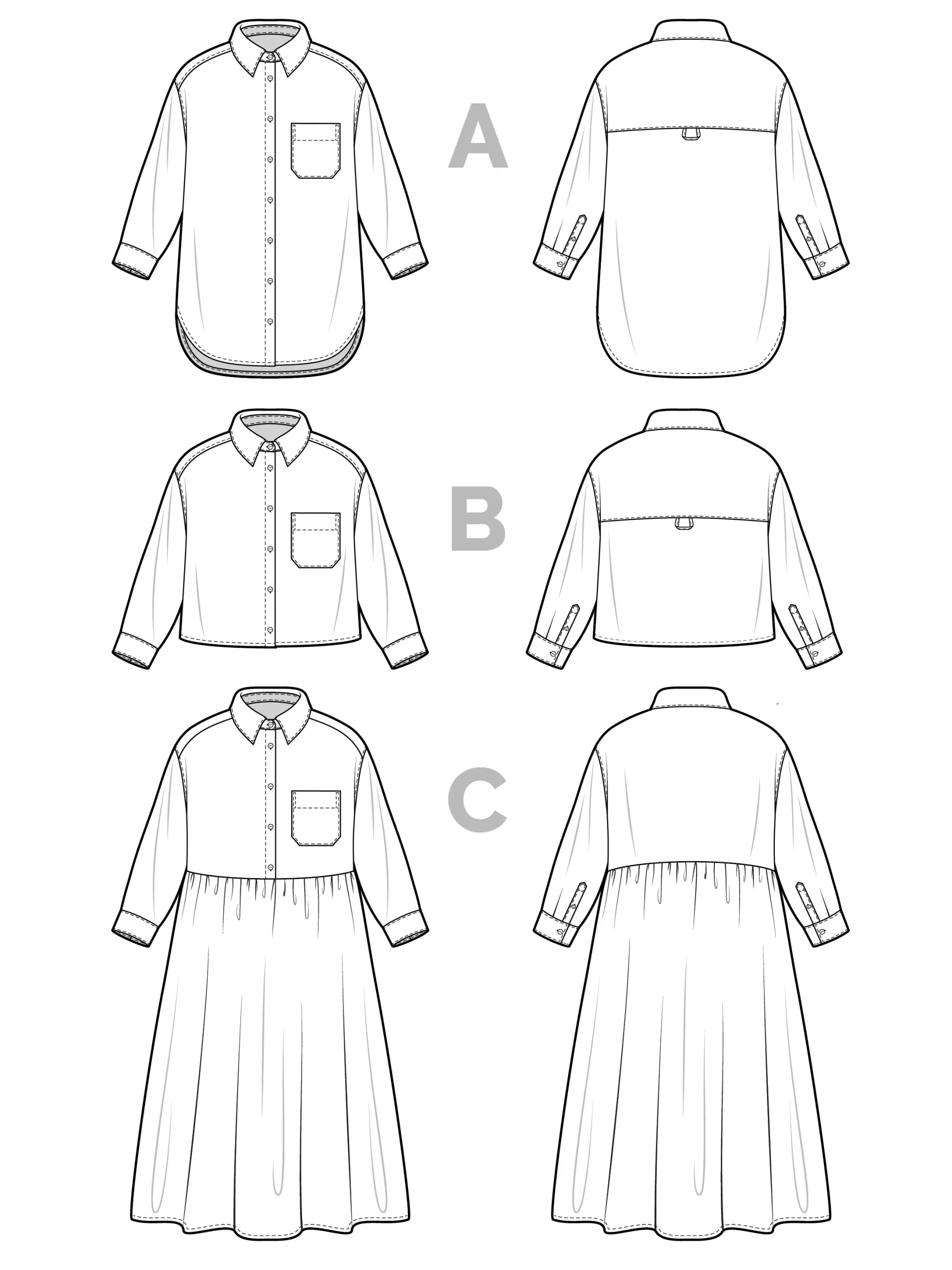 Closet Core Patterns Jenna Shirt & Shirtdress