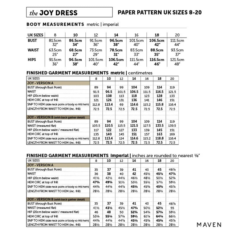 Maven Patterns Joy Dress