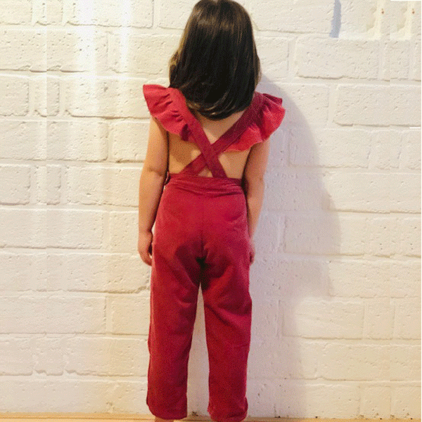 You Made My Day Children's 19th of January Ruffles Overall Pants