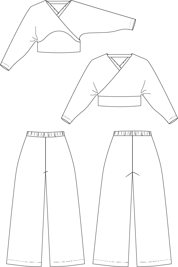 Named Kajo Wrap Sweater and Olo Pants Bundle