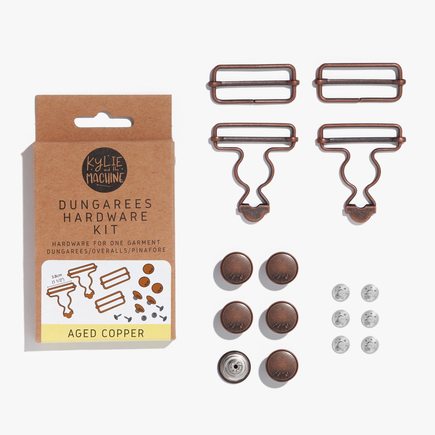 Dungarees / Overall Hardware Kit - Aged Copper - Kylie And The Machine Dungarees / Overall Hardware Kit - Aged Copper - Kylie And The Machine