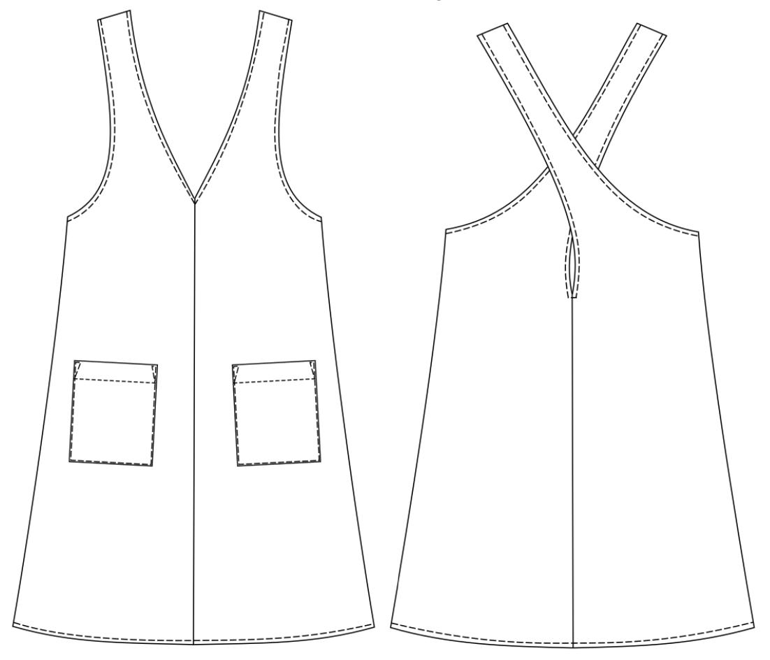 Fieldwork Patterns Katy Pinafore Dress