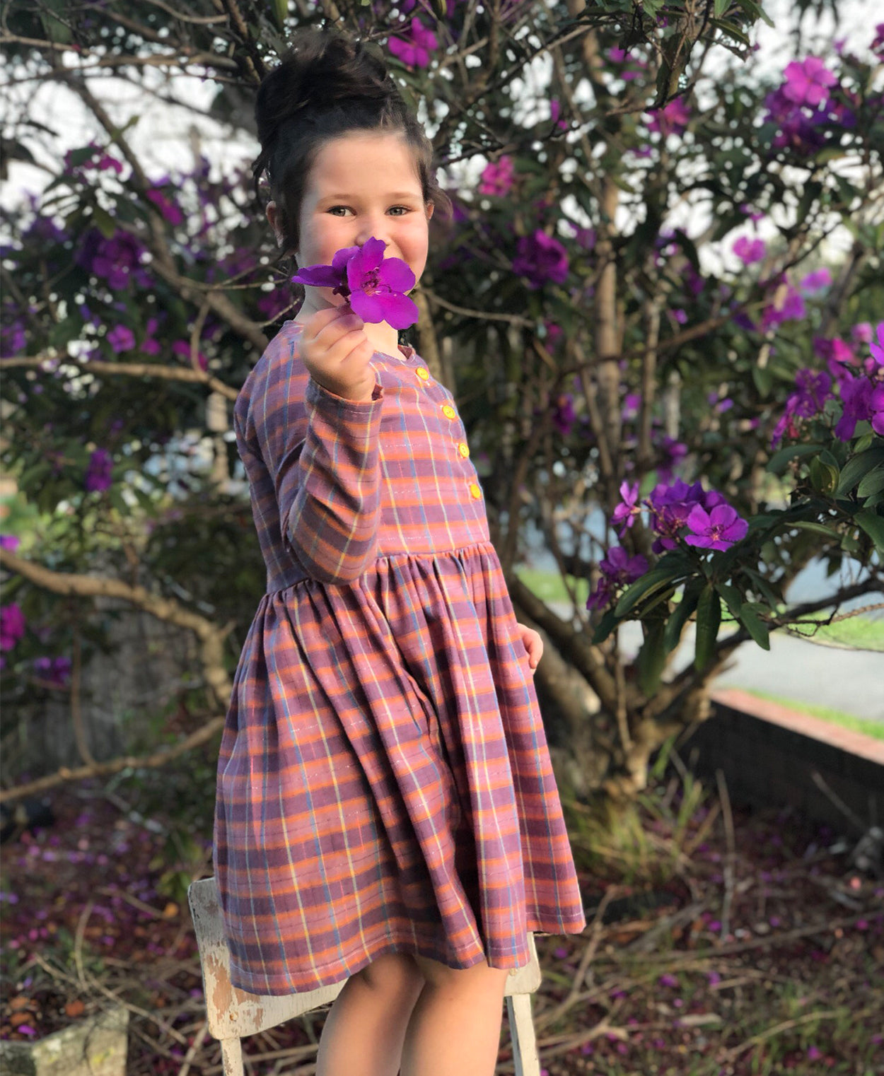 Below the Kōwhai Baby/Child Kauri Dress