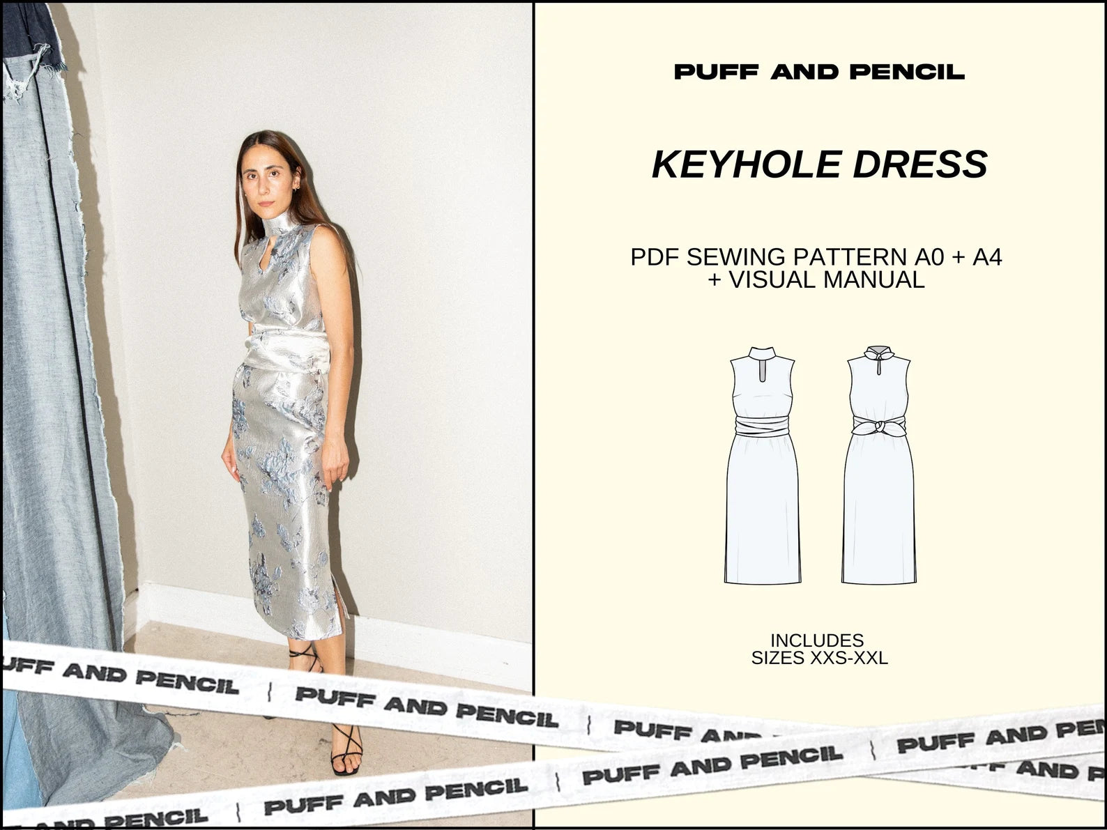 Puff and Pencil Keyhole Dress