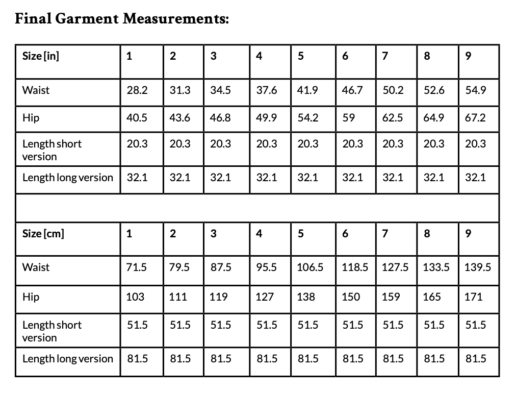 TAUKO Kirsti Skirt PDF