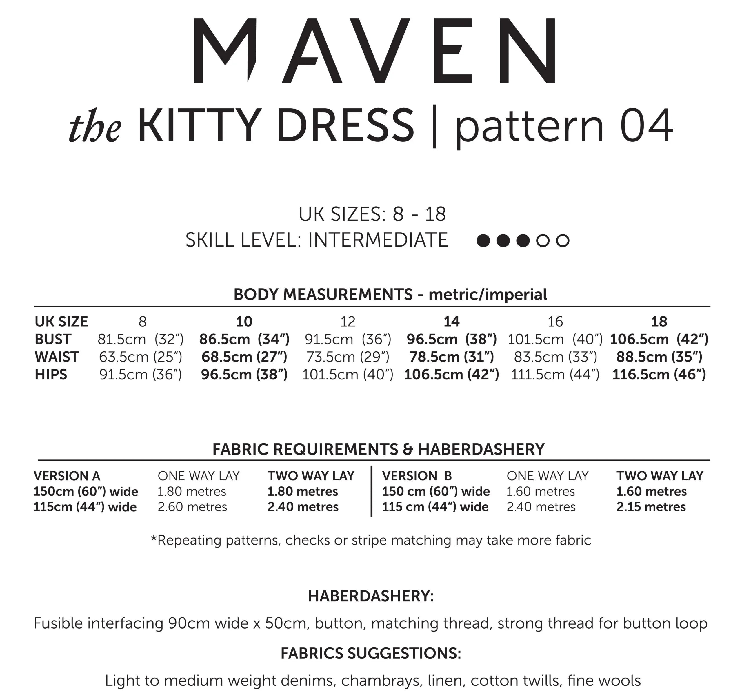 Maven Patterns Kitty Dress