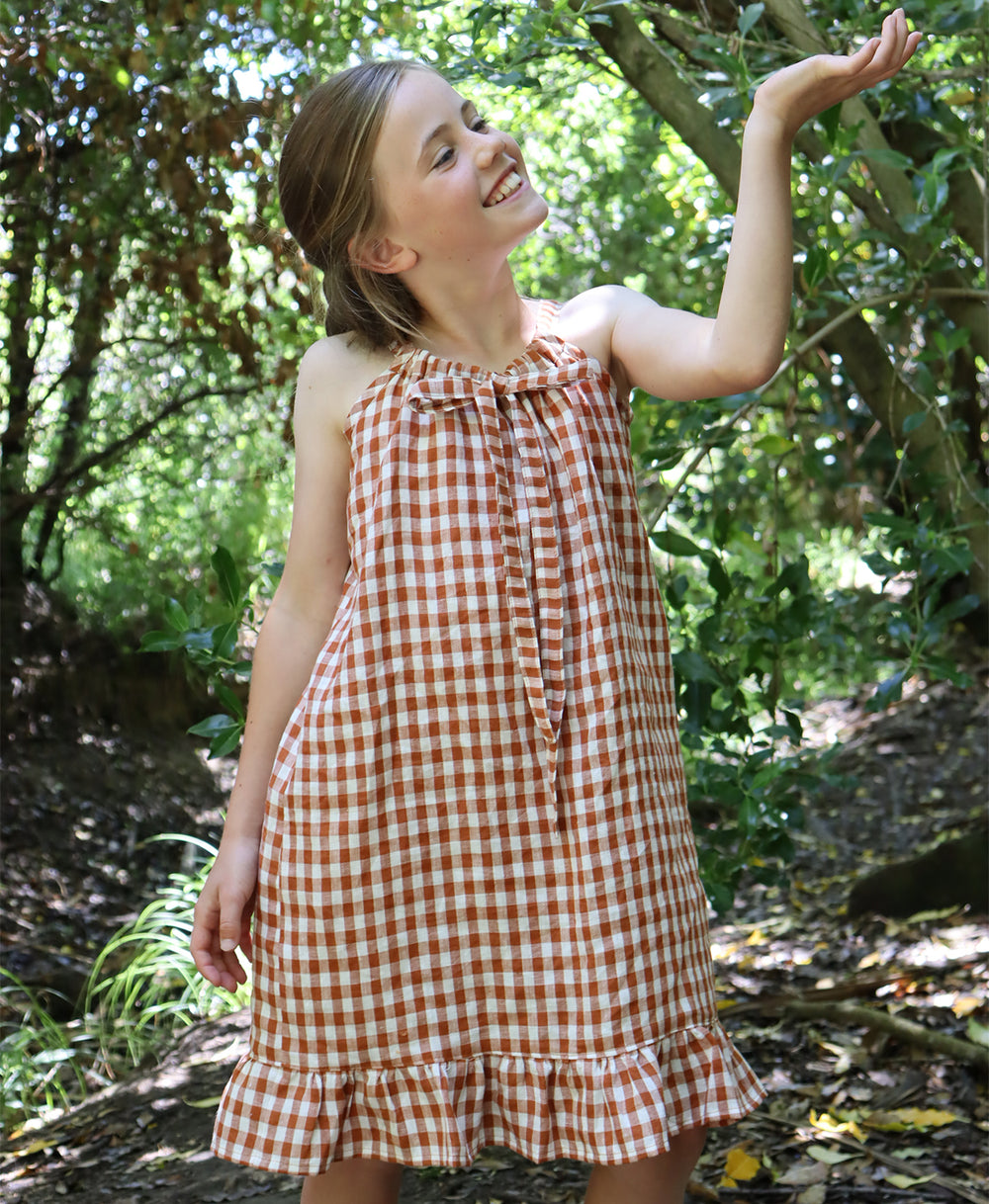 Below the Kōwhai Baby/Child Kororā Dress PDF