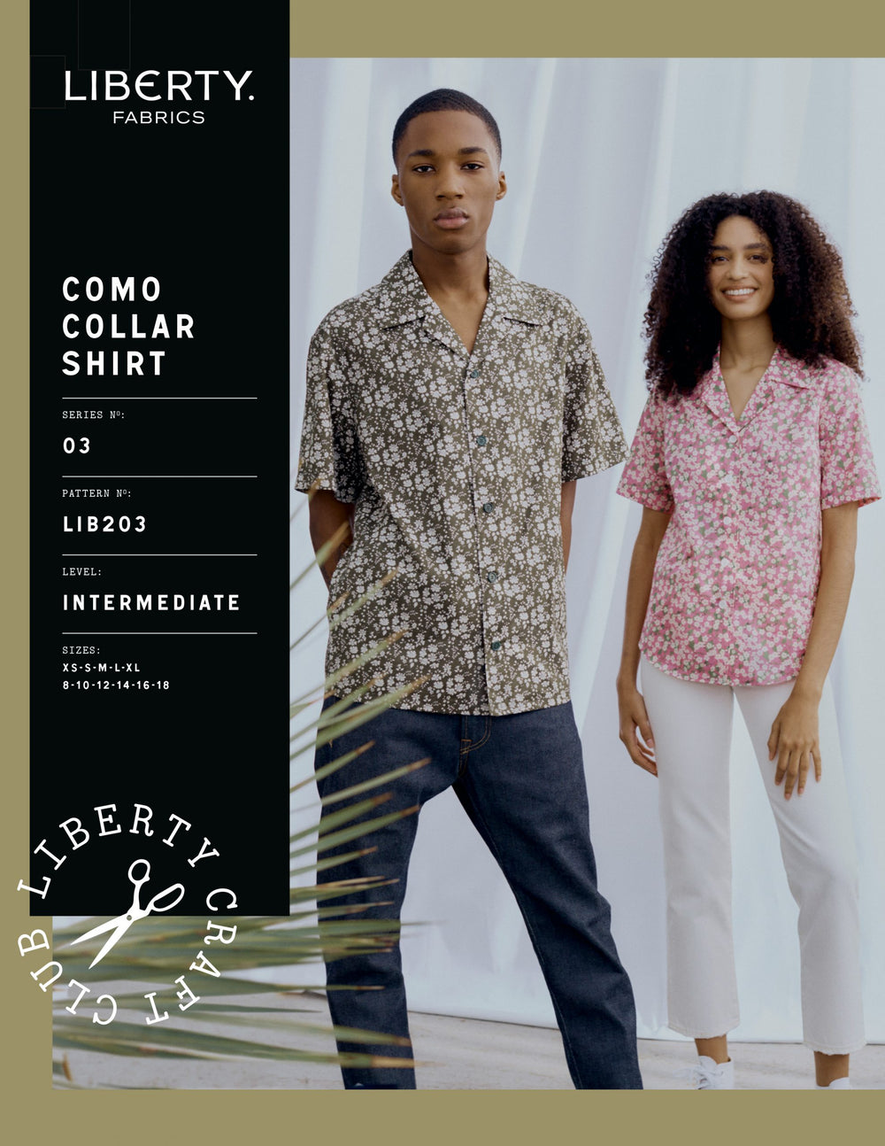 Liberty Sewing Patterns Como Collar Shirt