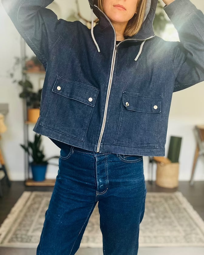 French Navy Laken Jacket