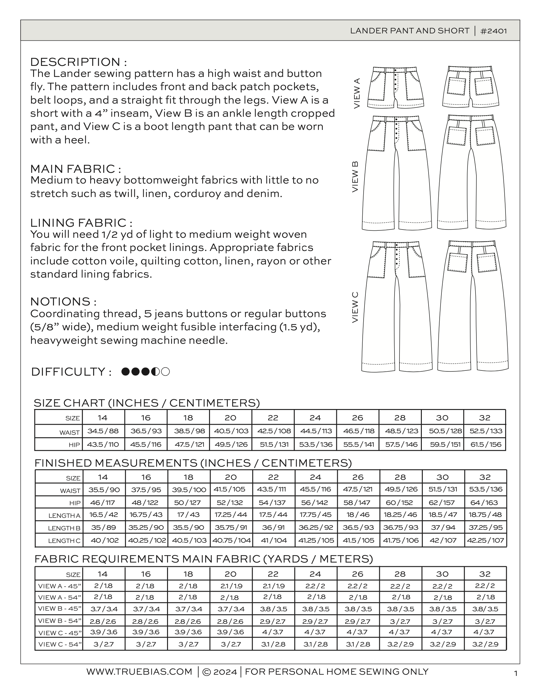 True Bias Lander Pant and Short