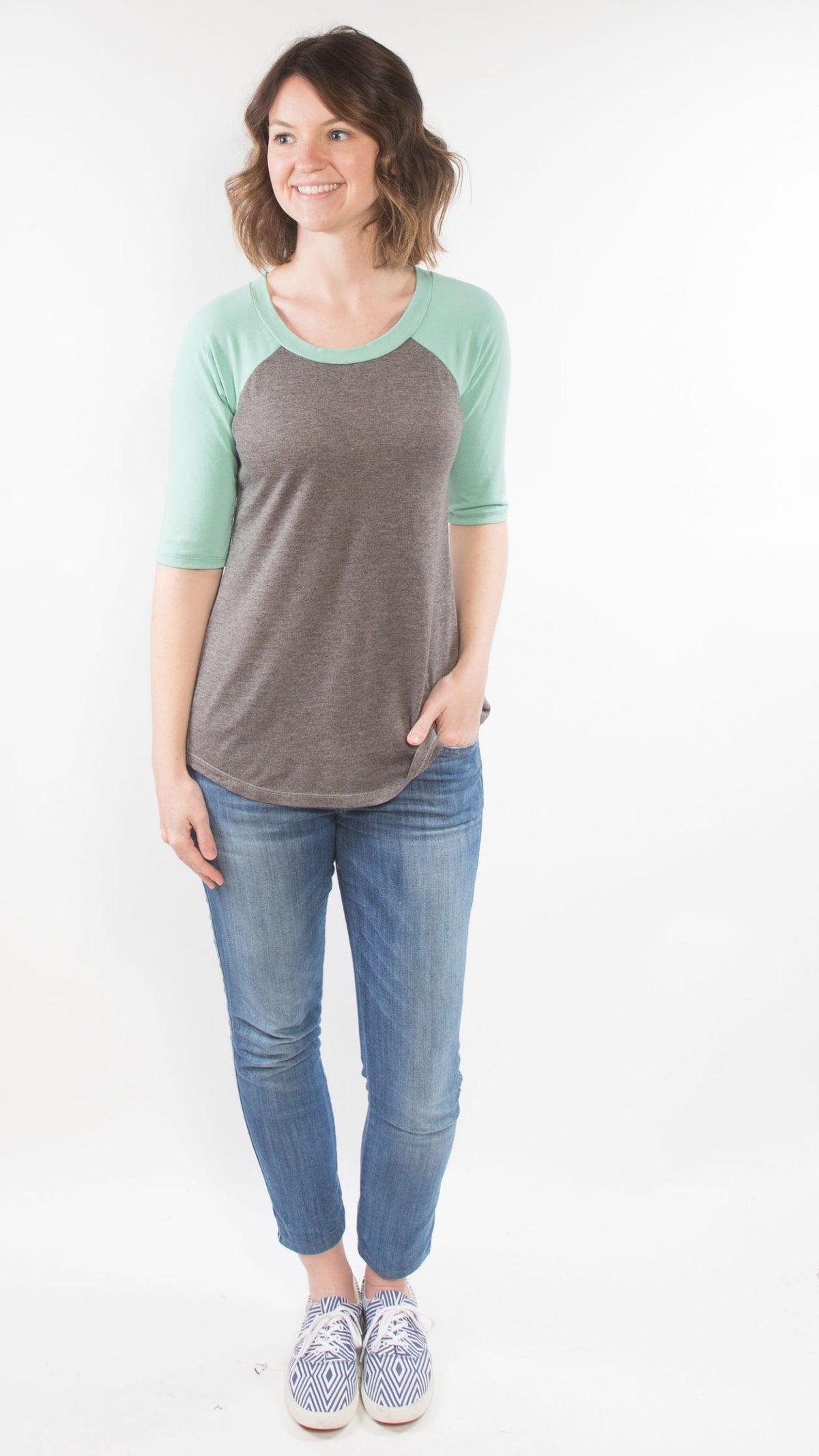 Hey June Handmade Lane Raglan Top – The Fold Line