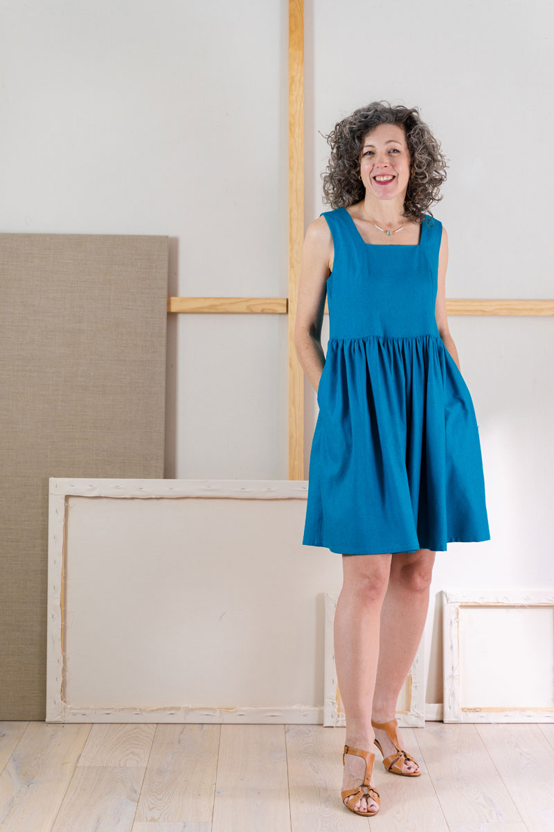 Liesl + Co Laureles Square-neck Top and Dress