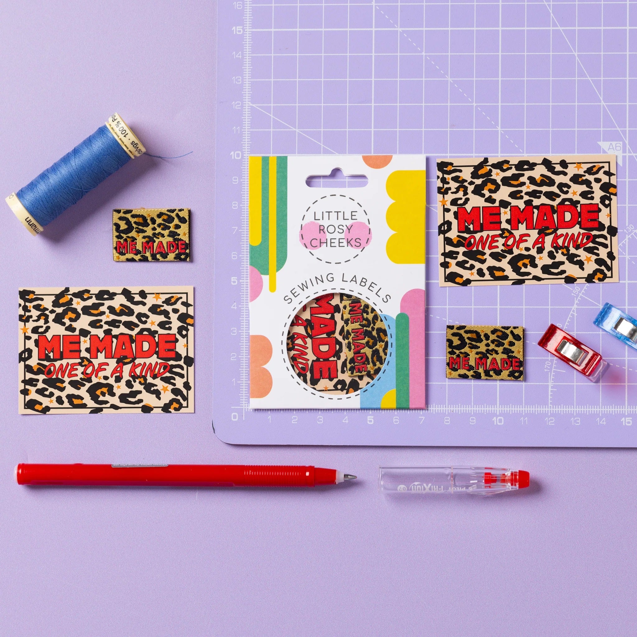 Little Rosy Cheeks Leopard Label and Patch Pack