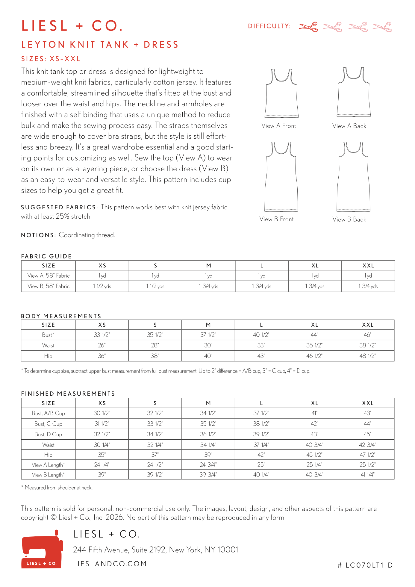 Liesl + Co Leyton Knit Tank and Dress