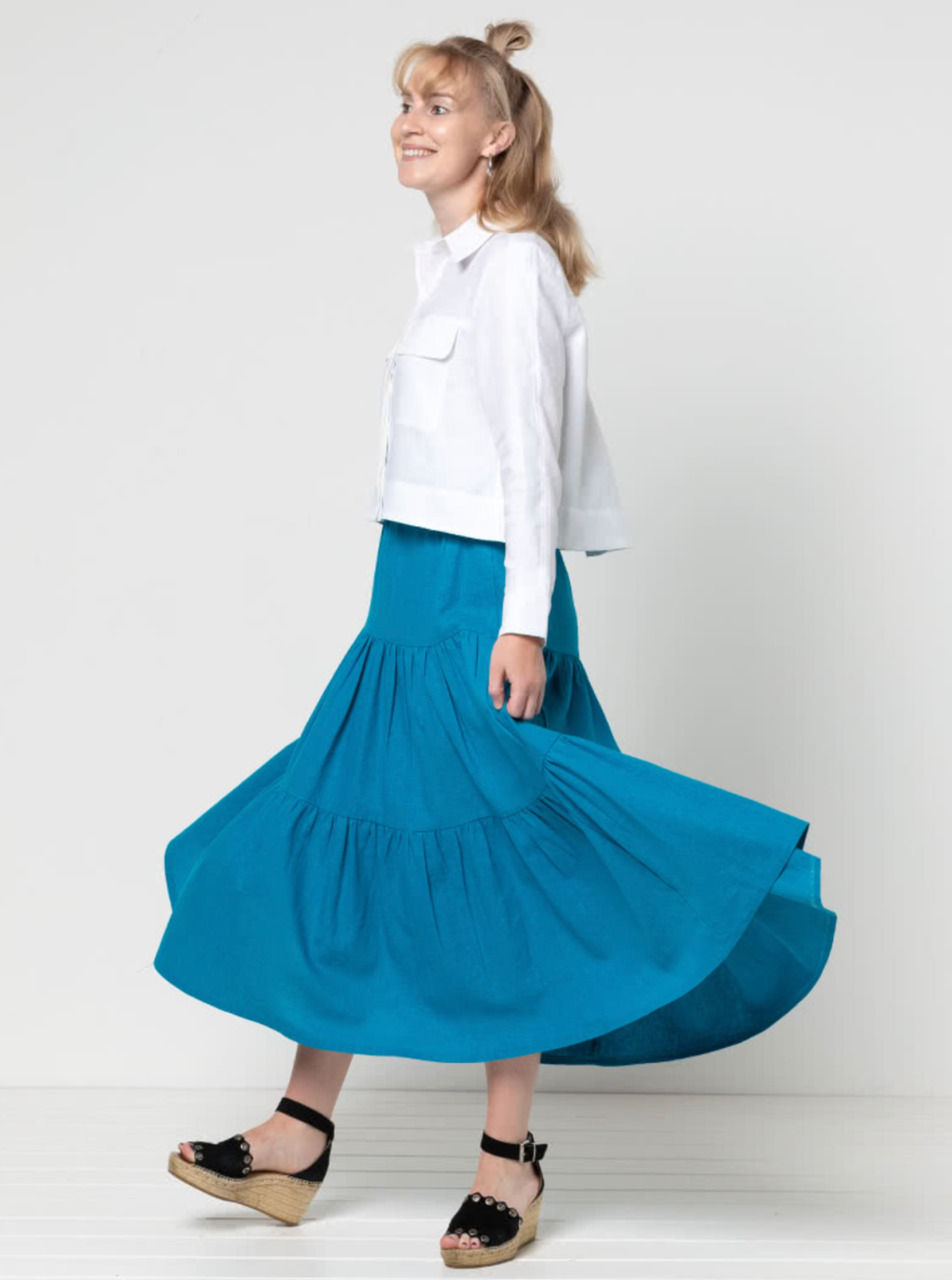 Style Arc Lila Tiered Skirt