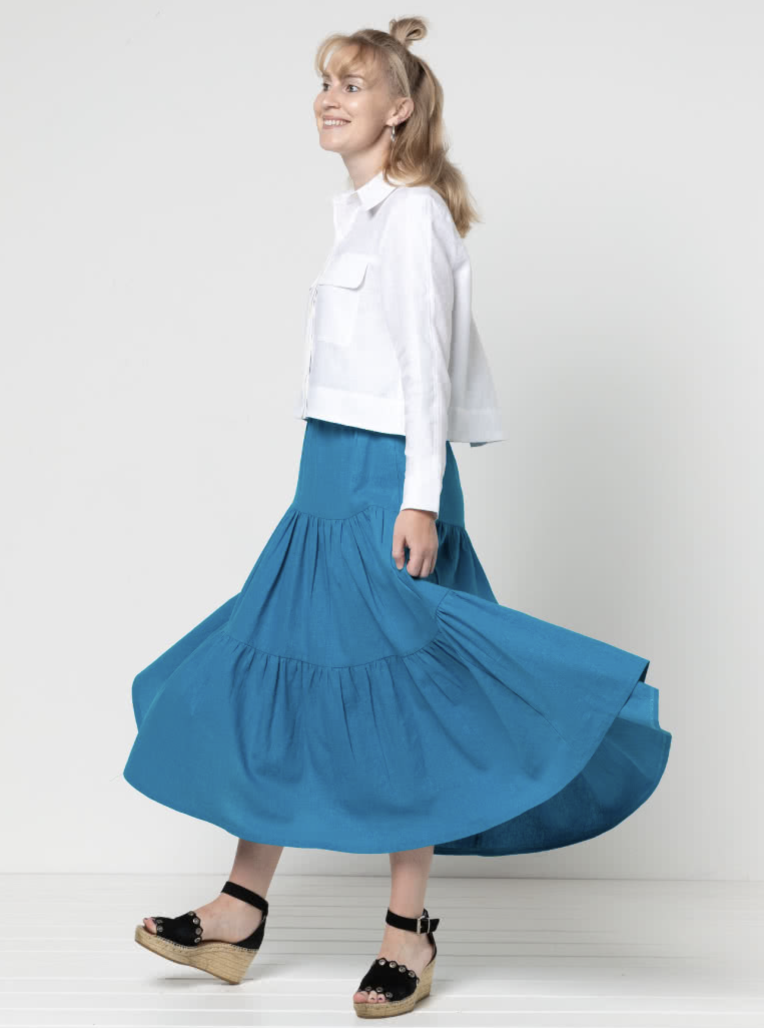 Style Arc Lila Tiered Skirt